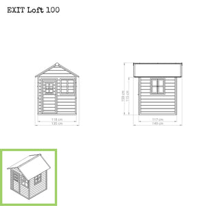 EXIT Loft 100 wooden playhouse