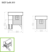 Load image into Gallery viewer, EXIT Loft 300 wooden playhouse
