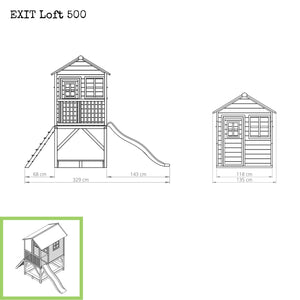 EXIT Loft 500 wooden playhouse