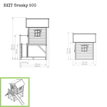 Load image into Gallery viewer, EXIT Crooky 500 wooden playhouse - grey-beige
